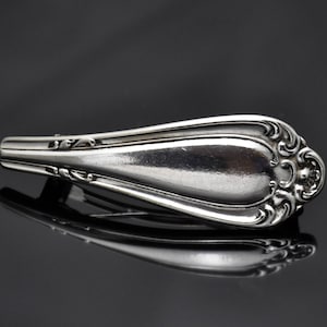 Vintage Barrette from Antique Silverware Reclaimed Flatware Hair Clip Jewelry Art