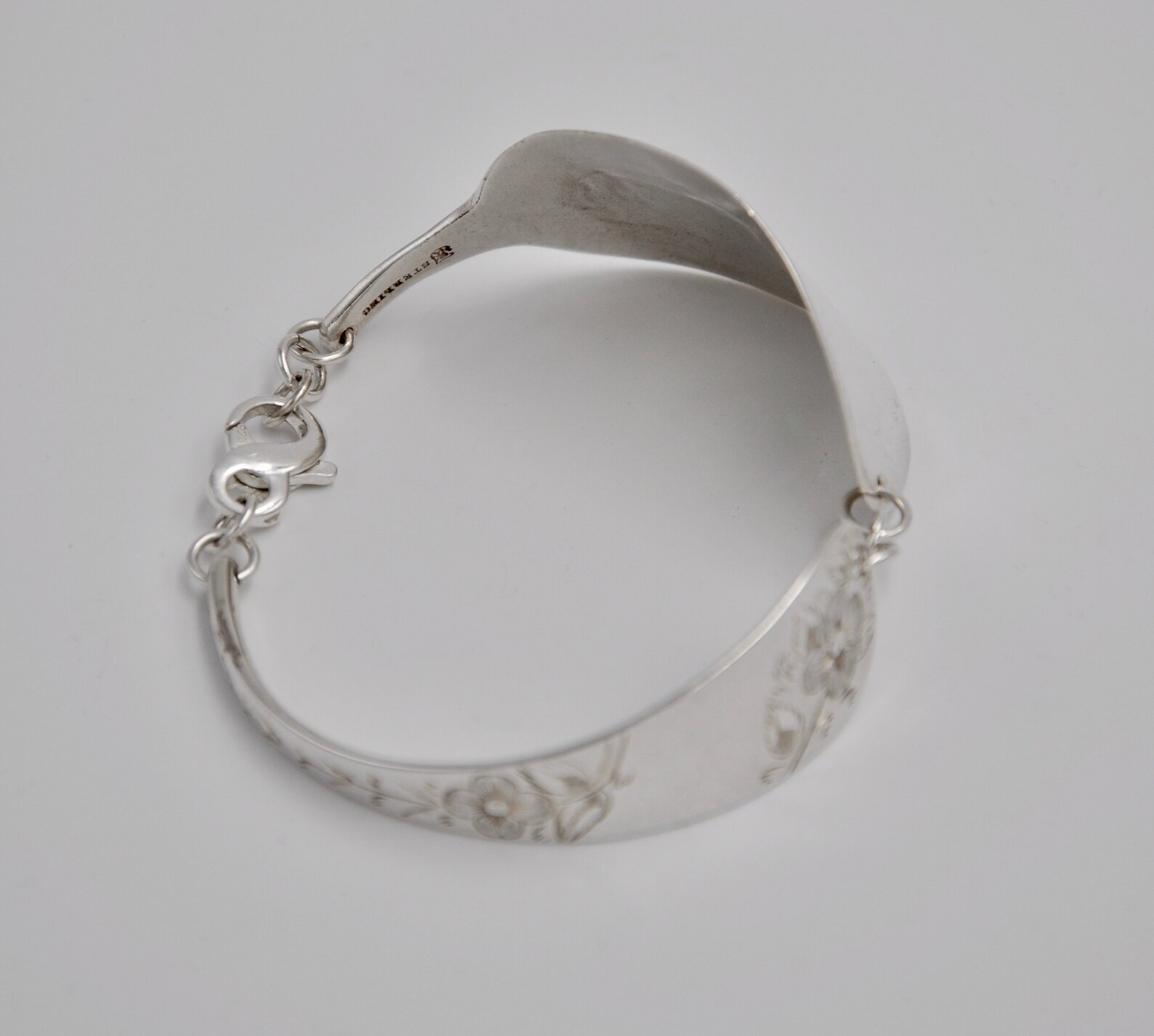 Sterling Silver Spoon Bracelet Antique Vintage Silverware Etsy