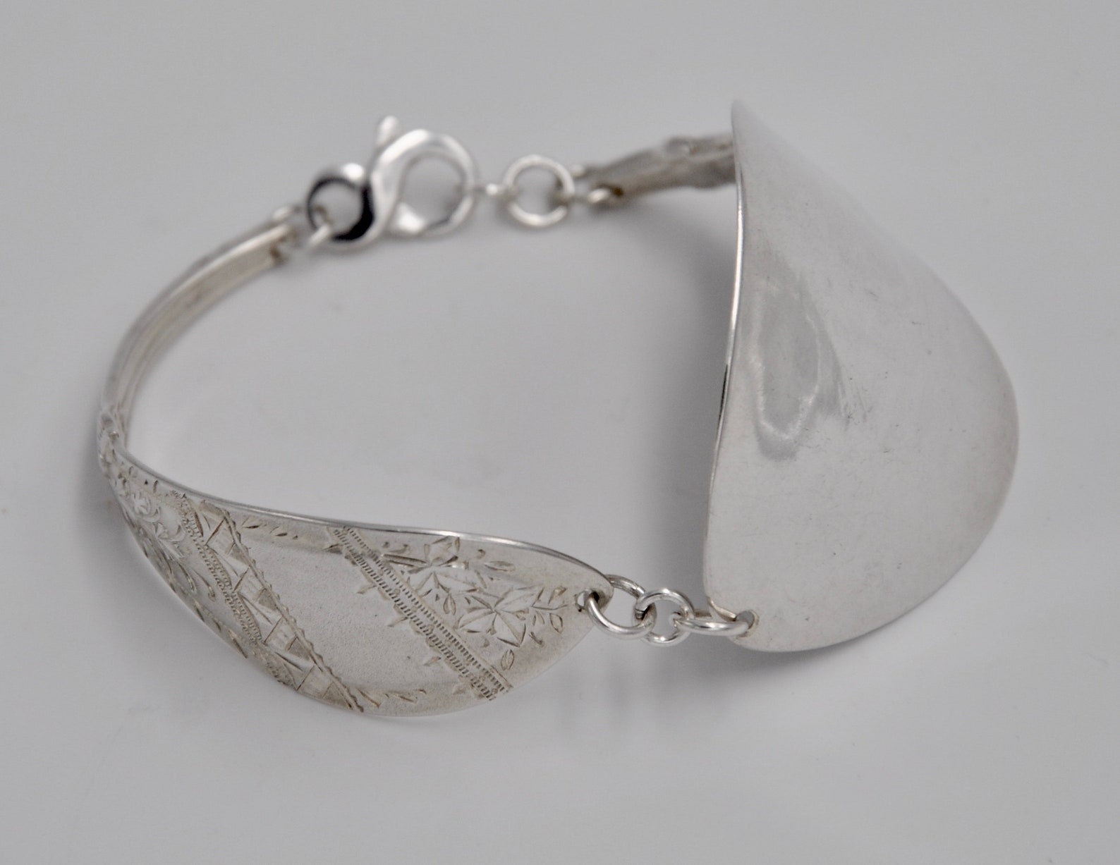 Sterling Silver Spoon Bracelet Antique Vintage Silverware Etsy