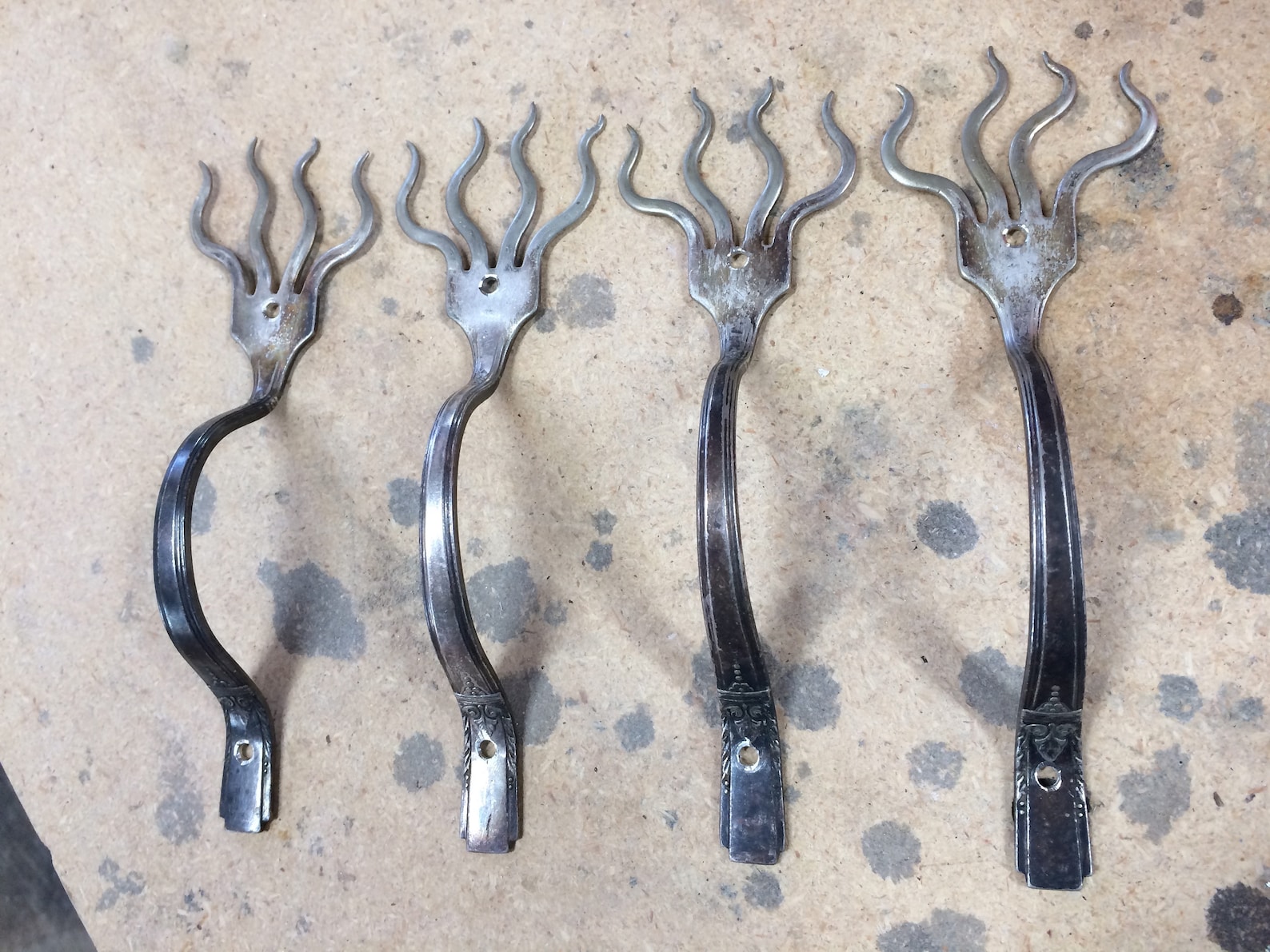 4 FUNKY Fork Pull Dresser Kitchen Drawers Etsy