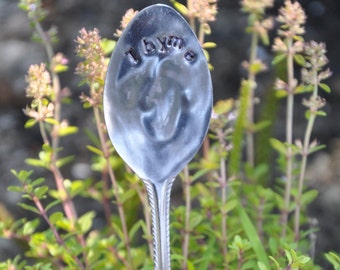 Spoon Garden Marker Thyme or any other name custom stamped