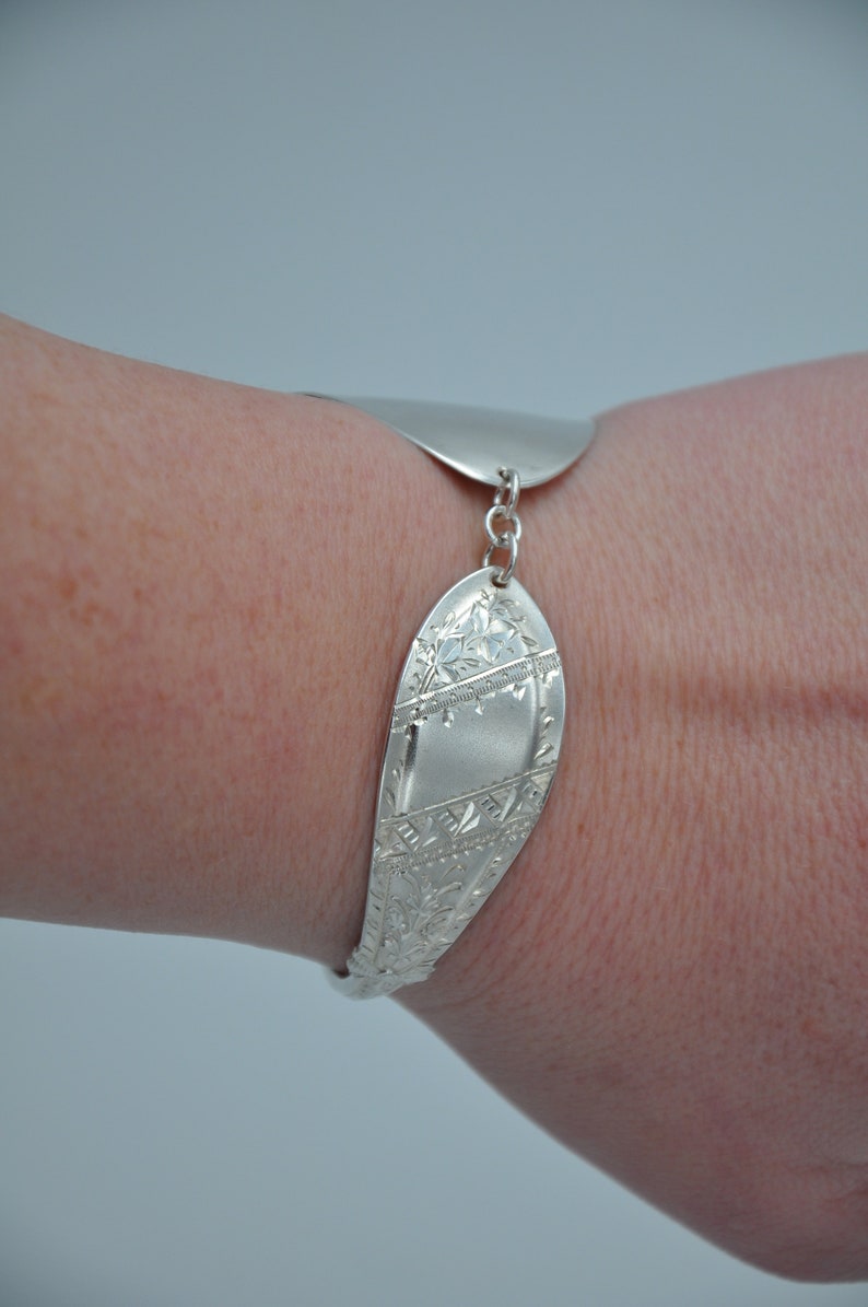 Sterling Silver Spoon Bracelet Antique Vintage Silverware Etsy