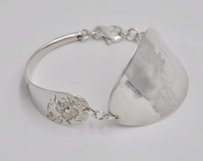 Sterling Silver Spoon Bracelet Antique Vintage Silverware Etsy