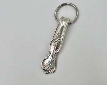 Silver Spoon Keychain Key Fob Vintage Reclaimed Silverware