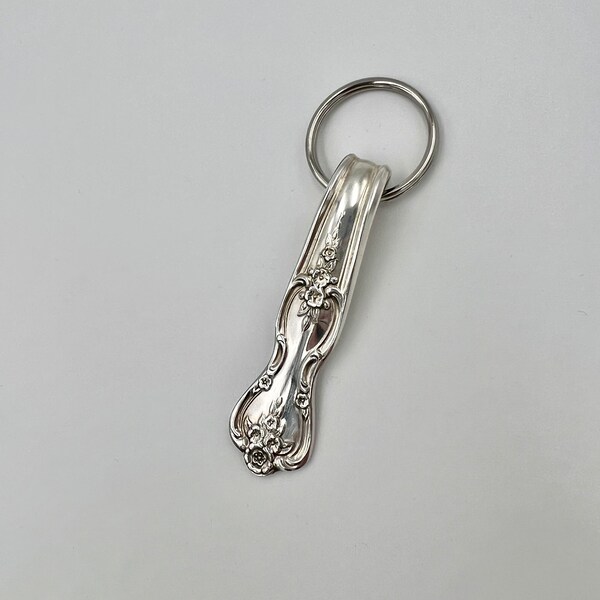 Silver Spoon Keychain Key Fob Vintage Reclaimed Silverware