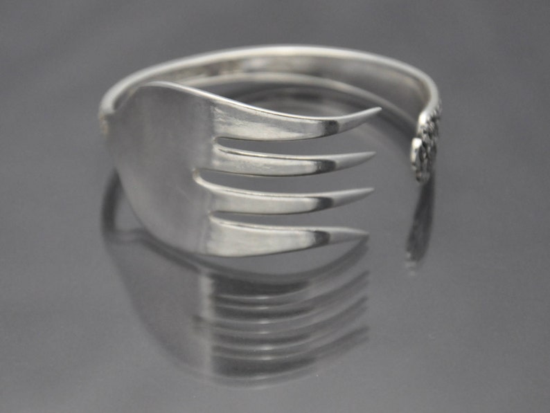 Silver Fork Cuff Bracelet Silverware Jewelry Etsy