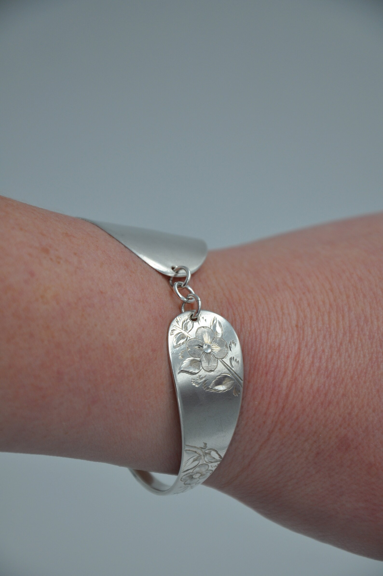 Sterling Silver Spoon Bracelet Antique Vintage Silverware Etsy