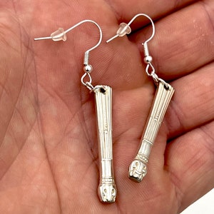 Silver Spoon Earrings Vintage Reclaimed Silverware Jewelry