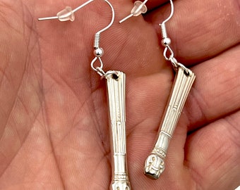 Silver Spoon Earrings Vintage Reclaimed Silverware Jewelry