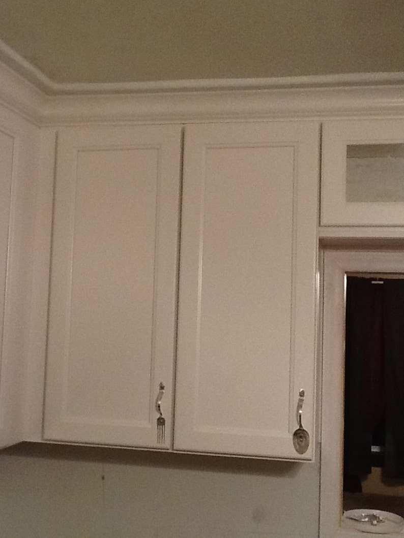 Silverware Door Pull Set made from a Table Spoon and a Dinner Fork