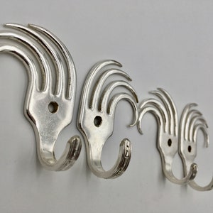 4 små nyckelkrokar Vintage våggaffelkrokar DIY bygg din egen ställning Väggförsilvrade galgar