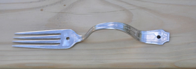 Silverware Door Pull Set made from a Table Spoon and a Dinner Fork
