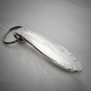 Silver Spoon Keychain Key Fob Vintage Reclaimed Silverware King Edward