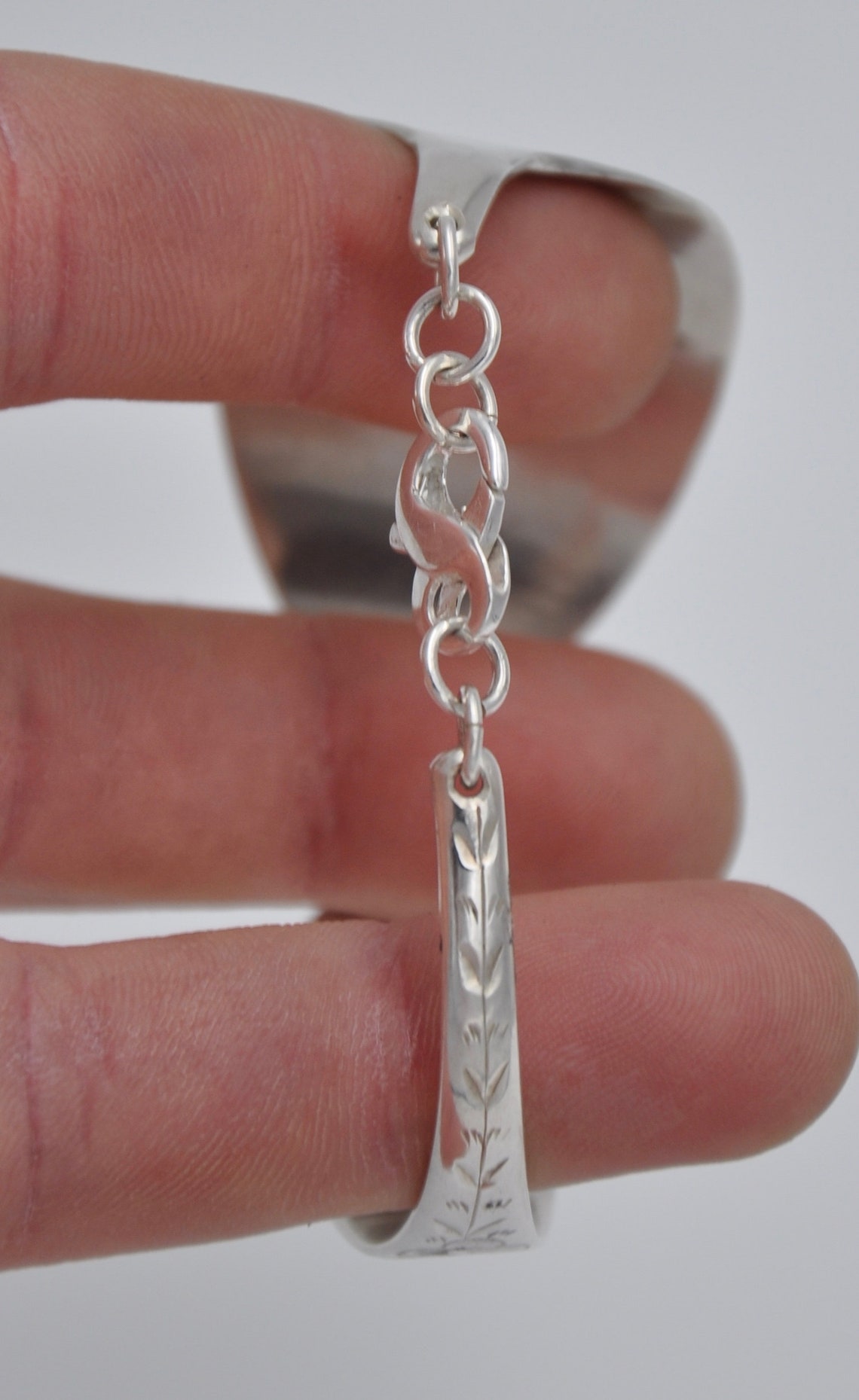 Sterling Silver Spoon Bracelet Antique Vintage Silverware Etsy