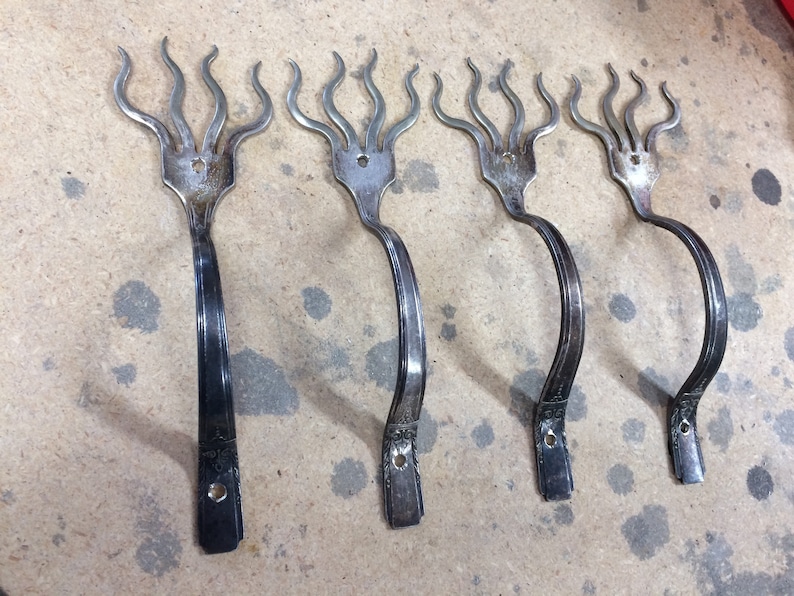 4 FUNKY Fork Pull Dresser Kitchen Drawers Etsy