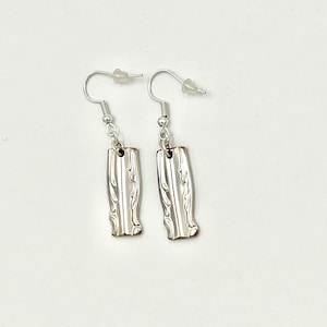 Silver Spoon Earrings Vintage Reclaimed Silverware Jewelry