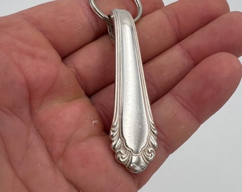 Silver Spoon Keychain Key Fob Vintage Reclaimed Silverware