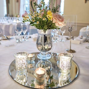 Mirror Plates Round or Square in Various Sizes for Dining Weddings Events Gatherings