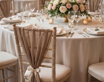 Maßgeschneiderte Chiffon Vertikale Vorhänge für Hochzeiten Partys Stuhl Dekor Veranstaltungsort Dekoration