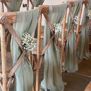 Chiffon Vertical Drapes for Weddings Parties Chair Decor Various Colours Available Event Venue