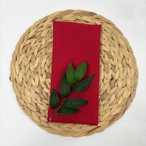Bespoke Polyester Table Napkins Various Colours Available for Weddings Parties Events Christmas Pastel Decor Red