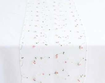 Floral bestickter Tischläufer für Hochzeiten Events Partys Dekor