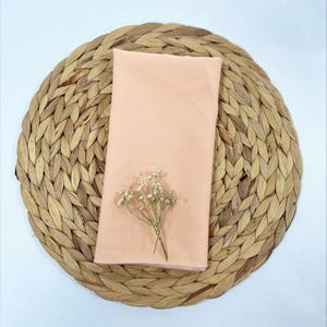 Bespoke Polyester Table Napkins Various Colours Available for Weddings Parties Events Christmas Pastel Decor Peach