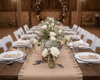 Jute Hessische Tischläufer für Hochzeiten Events Partys Dekor