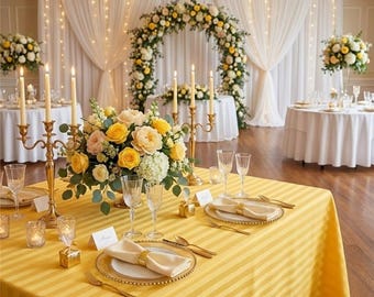 Tischdecke Gold oder Lila 230x230 cm für Hochzeiten Events Partys Dekor