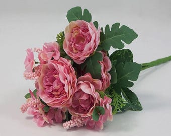 Ramo de rosas n.° 7, varios colores, para bodas, eventos, fiestas y decoración del hogar.