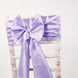 Taffeta Chair Bow Sashes in Various Colours for Weddings Events Parties Baby Showers Chair Decor Home Design Gatherings