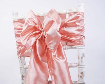 Paquete de 100 lazos de tafetán para bodas, eventos, fiestas y decoración de sillas.