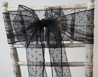 Kimmy Dot Organza Schärpe für Hochzeiten Events Partys Stuhl Dekor