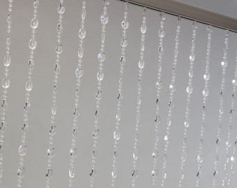 Acrylic Crystal Curtain 1M X 4M Clear for Backdrops Weddings Events Parties Decor