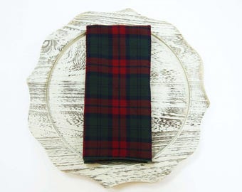 Bespoke Tartan Napkins 3 Styles Available for Weddings Parties Decor Christmas Xmas Table Decor