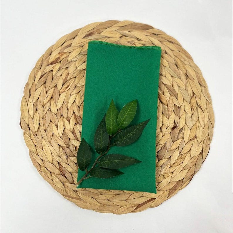 Bespoke Polyester Table Napkins Various Colours Available for Weddings Parties Events Christmas Pastel Decor Emerald