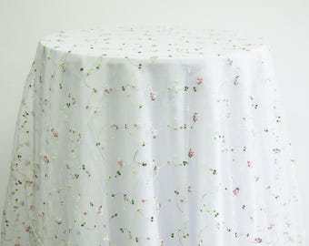 Floral gestickte Tischdecke für Hochzeiten Events Partys Dekor