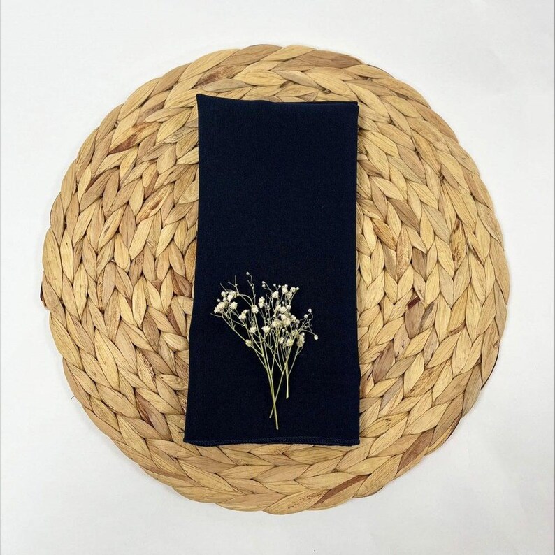 Bespoke Polyester Table Napkins Various Colours Available for Weddings Parties Events Christmas Pastel Decor Navy