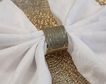 Lux Antique Pack of 6 Napkin Rings (5588-07) Three Colours for Weddings Events Parties
