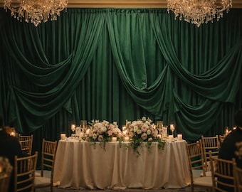 Maßgeschneiderte Luxus-Samt-Hintergrund für Hochzeiten, Veranstaltungen, Partys und Dekoration