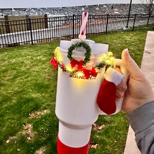 Light Up Christmas Garland in Many Varieties | Option to Add Bow Wreath Straw Charm