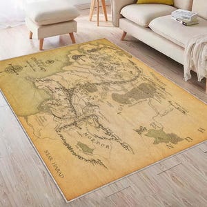 Kaarttapijt, Middle Earth-kaarttapijt, Lord of the Rings, LOTR-kaarttapijt, geweldige kaarttapijt, filmkaarttapijt, vloerkleed slaapkamer, vloerkleed kinderkamer, vloerkleed kinderkamer, vloerkleed
