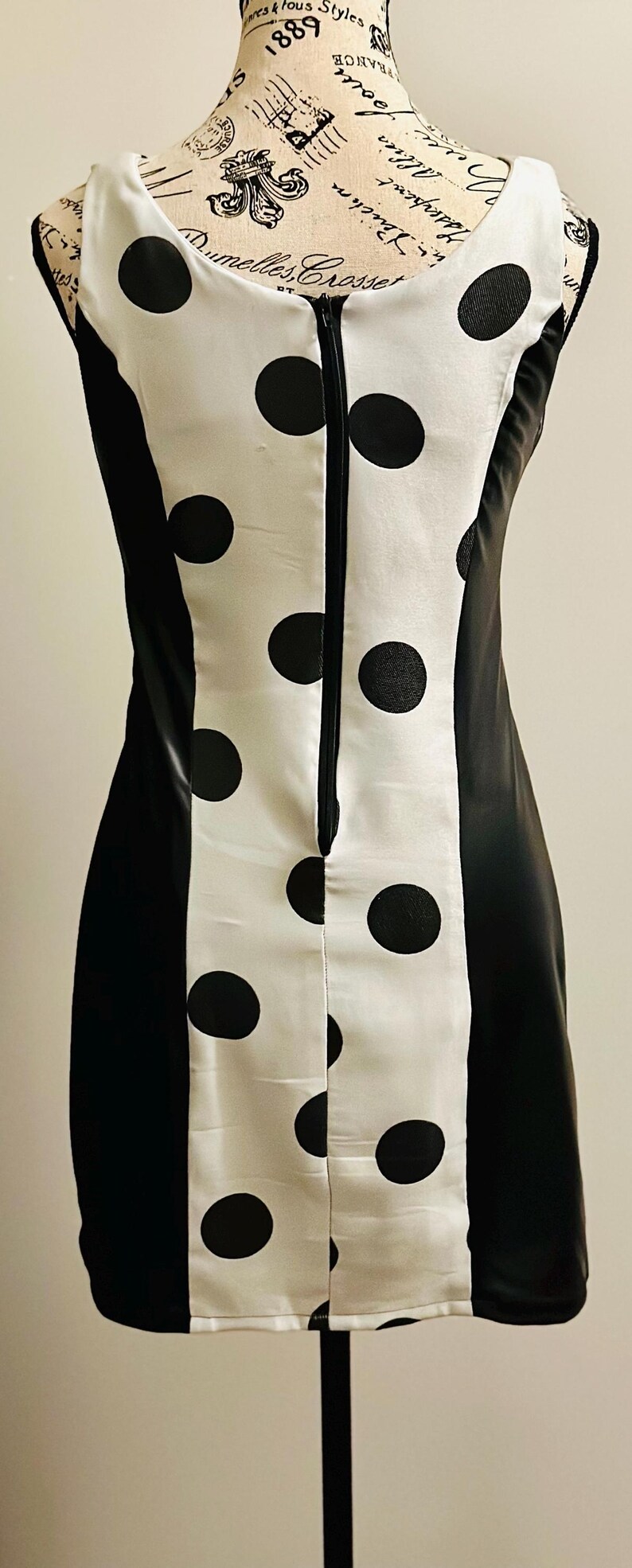 Black With White Dot Printed Gown main image 1