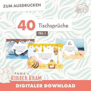 Kinder.Kram | 40 Tischsprüche Teil I | zum ausdrucken | Kita Vorlage