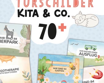 70 door signs for kindergarten, daycare or nursery - notices and information for parents | PDF & JPG for printing