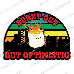 Uitgebrand maar optimistisch SVG/PNG-bestand