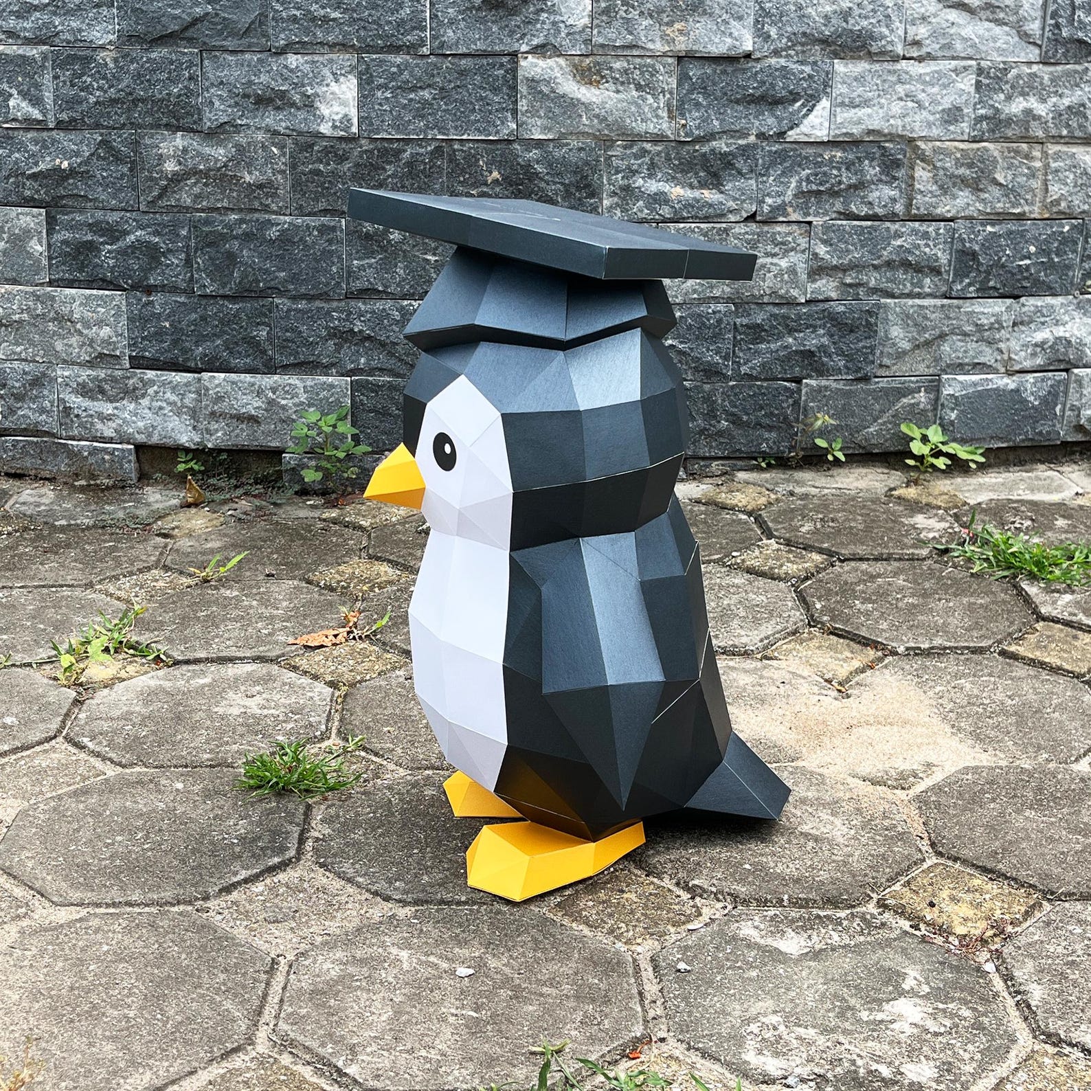 Graduate Penguin Papercraft SVG, Studio, PDF Template for Cricut ...