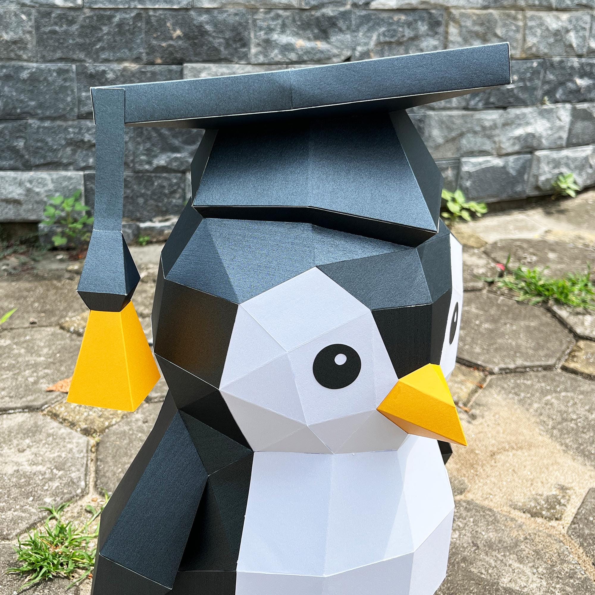 Graduate Penguin Papercraft SVG, Studio, PDF Template for Cricut ...
