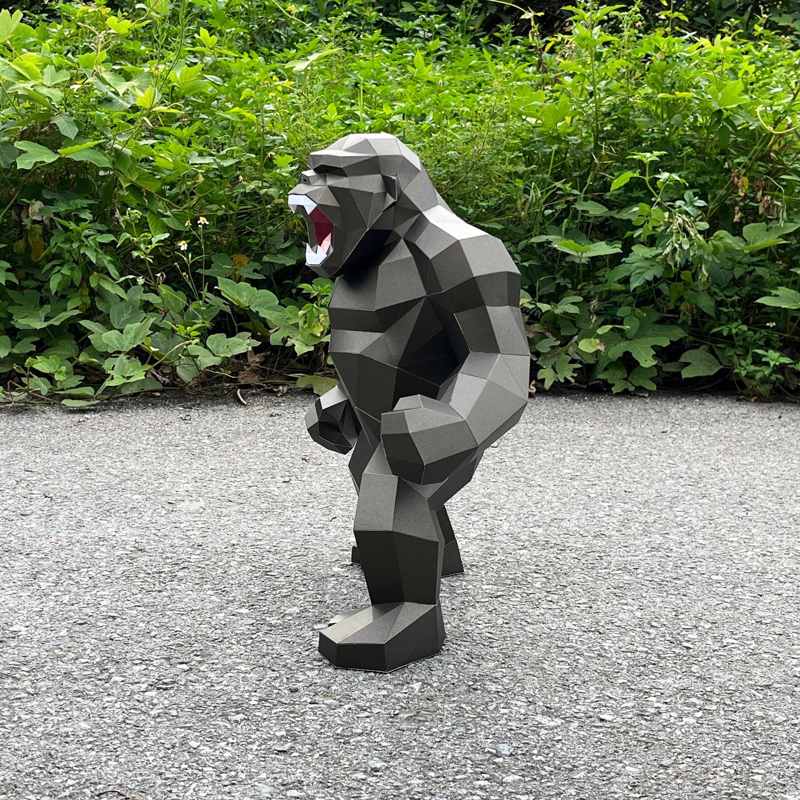 3D Gorilla Papercraft, Low Poly Sculpture Model (PDF, SVG) - Etsy