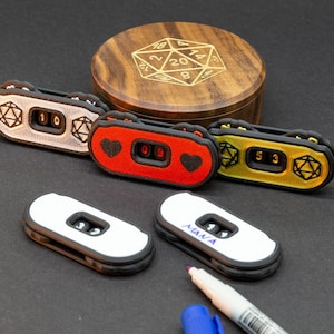 Hit Point and Game Point Counter - Multiple Colors - 3D Printed Tabletop, D&D, Pathfinder, Daggerheart, MtG, Roleplaying, Fantasy, Fidget